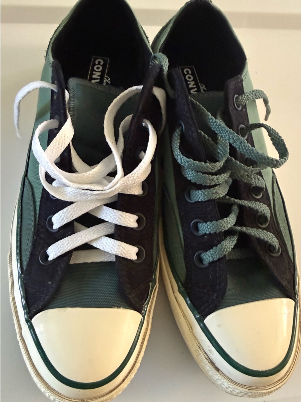 Converse Chuck 70 Ox Unisex 7M/9W Green Navy Tri-Panel Colorblock 171687C